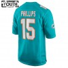 Maillot Enfant Miami Dolphins Jaelan Phillips 15 Nike Aqua 2021 NFL Draft